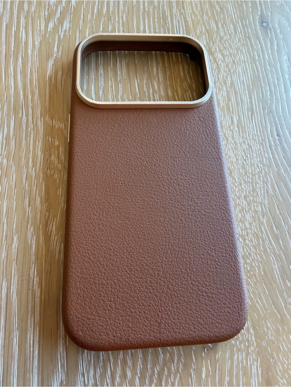 iPhone 17 Pro Otterbox Leather Brown Phone Case with Gold Trim - Picture 7 of 7